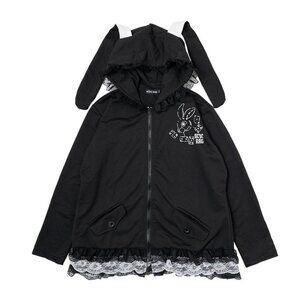 ACDC RAG - Alice Gothic Rabbit Ears Zip Up Hoodie (Big Version)